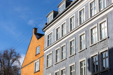 Obraz premium Danish urban housing with classic architecture