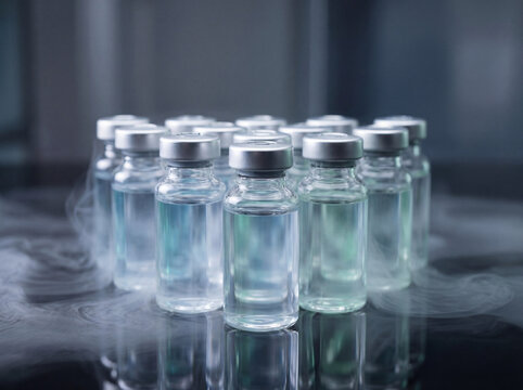 Flacons de m&eacute;dicaments en style ultra moderne avec design pharmaceutique premium et rendu r&eacute;aliste
