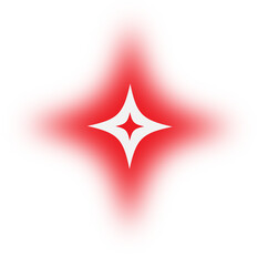 빨간색으로 빛나는 별모양