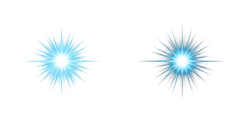 Fototapeta premium Vibrant blue starburst effects for dynamic design projects