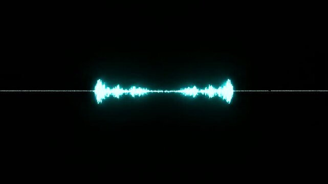 Circular audio waveform visualization on black background