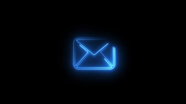 Email messaging app icon appearing and then receiving many notifications. Social media animation concept. Motion graphics of incoming mail concept.
