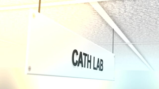 Cinematic Hospital Sign Filler Shot Series - Cath Lab