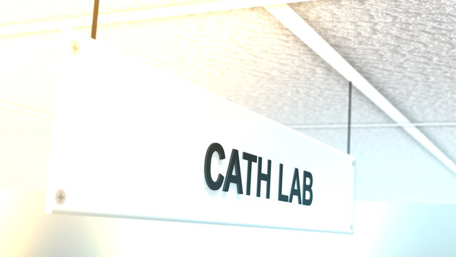 Cinematic Hospital Sign Filler Shot Series - Cath Lab