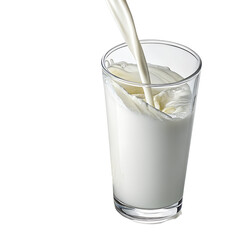 Frozen milkshake, glass, straw, dessert drink, refreshing beverage, cold treat isolated on transparent background