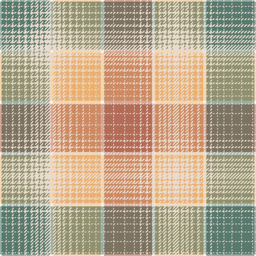 Beautiful autumn plaid checkered tartan in orange and brown seamless pattern. For autumn print, textile and fabric, tartan , check