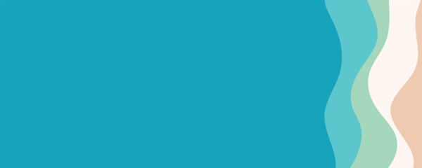 Abstract Beach Scene with Wavy Color Layers