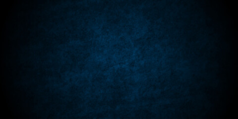 Fototapeta premium Blue grunge old distressed studio backdrop design. blue paper concrete grunge wall granite slate texture background.