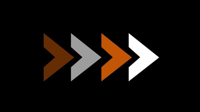 Right-directional arrow loop animation.4k video