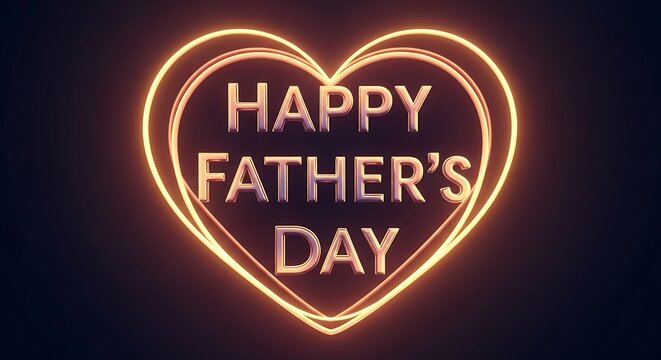 Happy father's day wishes with heartfelt neon sign