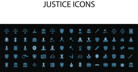 A set of justice icons