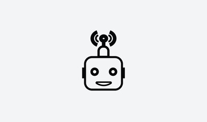 Obraz premium Robot head icon editable vector design.