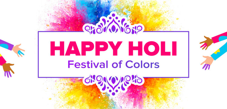 Vector illustration of Holi banner for sale and promotion for Festival of Colors celebration with message exclusive holi sale. happy holi festival background colorful design concept 