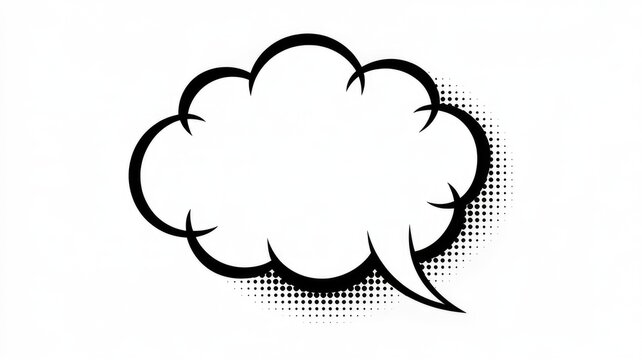 Vibrant comic speech bubble for creative expression and communication