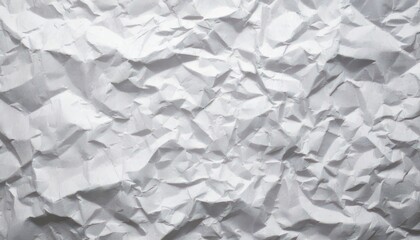 Obraz premium Crumpled White Paper Texture - Abstract Background with Wrinkles and Folds.