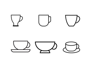 Fototapeta premium vector cup icon set
