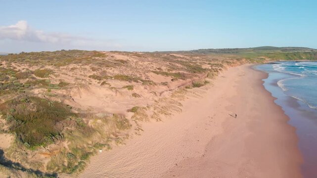 Aerial view of Phillip Island Beach, Australia