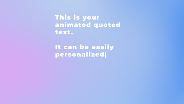 Inspirational Quote Loop Title &ndash; Blinking Cursor Multiformat