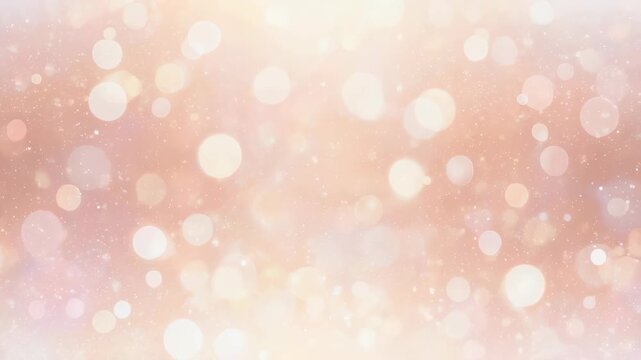 Soft focus pink and white bokeh circles with scattered glitter