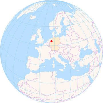 Location Map of Muenster Osnabrueck Airport (Munster, Nordrhein-Westfalen, Germany). IATA-code: FMO. No labels at all.