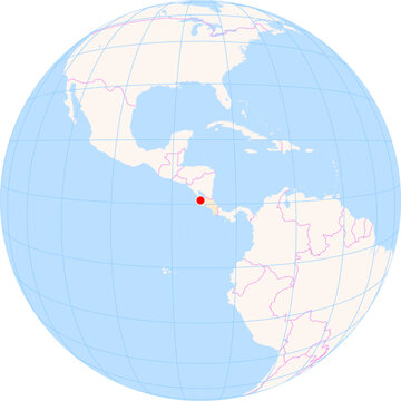 Location Map of Daniel Oduber Quiros Int. Airport (Liberia, Guanacaste, Costa Rica). IATA-code: LIR. No labels at all.
