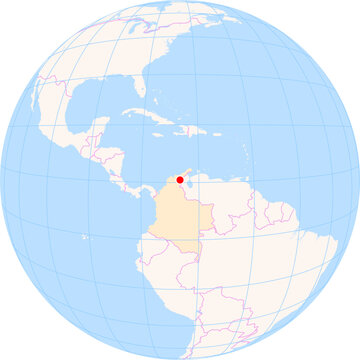 Location Map of Alfonso Lopez Pumarejo Airport (Valledupar, Cesar, Colombia). IATA-code: VUP. No labels at all.