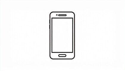 Blank smartphone template isolated on white background vector illustration