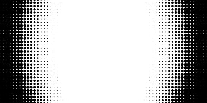 Set of vertical gradient halftone dots backgrounds, horizontal templates using halftone dots pattern. Vector illustration