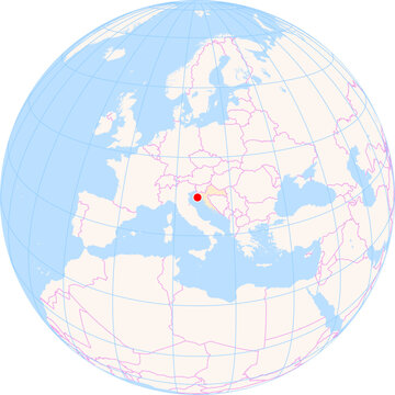 Location Map of Pula Airport (Pula, Istarska, Croatia). IATA-code: PUY. No labels at all.
