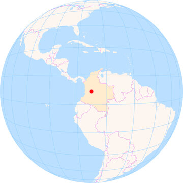 Location Map of Perales Airport (Ibague, Tolima, Colombia). IATA-code: IBE. No labels at all.