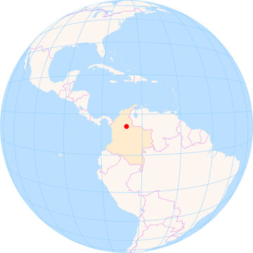 Location Map of Yariguies Airport (Barrancabermeja, Santander, Colombia). IATA-code: EJA. No labels at all.