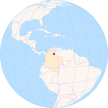 Location Map of Camilo Daza Int. Airport (Cucuta, Norte De Santander, Colombia). IATA-code: CUC. No labels at all.
