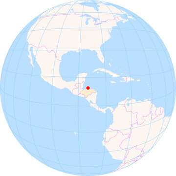 Location Map of Juan Manuel Galvez Int. Airport (Roatan, Islas De La Bahia, Honduras). IATA-code: RTB. No labels at all.