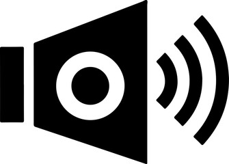 speaker silhouette vector illustration © Nasima