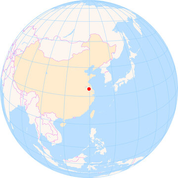 Location Map of Yangzhou Taizhou Int. Airport (Yangzhou, Jiangsu, China). IATA-code: YTY. No labels at all.