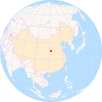 Location Map of Yuncheng Guangong Airport (Yuncheng, Shanxi, China). IATA-code: YCU. No labels at all.