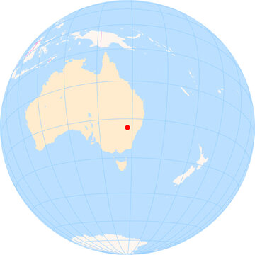Location Map of Dubbo City Regional Airport (Dubbo, New South Wales, Australia). IATA-code: DBO. No labels at all.