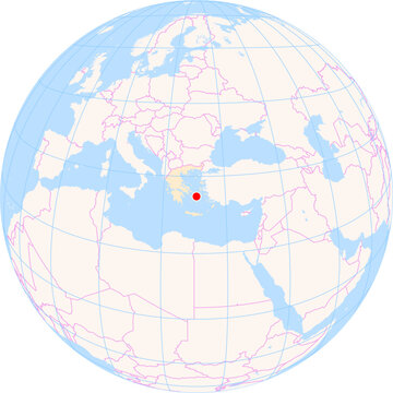 Location Map of Mykonos Airport (Mykonos, Notio Aigaio, Greece). IATA-code: JMK. No labels at all.