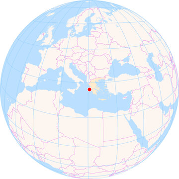 Location Map of Kefalonia Island Int. Airport (Keffallinia, Ionioi Nisoi, Greece). IATA-code: EFL. No labels at all.