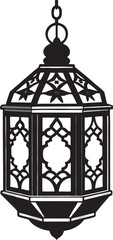 Ramadan Lantern Line Art Vector 
