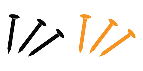 metal wire nail icon vector