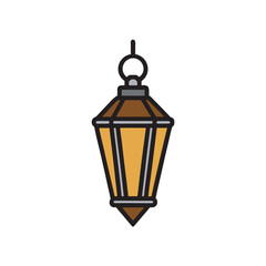 Ramadan Lantern Line Art Vector 