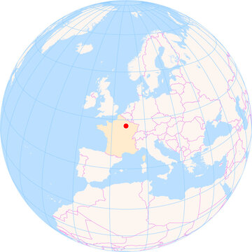 Location Map of Chalons Vatry Airport (Chalons, Marne, France). IATA-code: XCR. No labels at all.