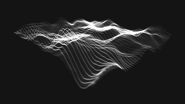 Digital Mesh Waving Technology Background Loop
Tech background mesh and particle lines gently waving on depth of field blur and seamless loop for relaxation and soothing