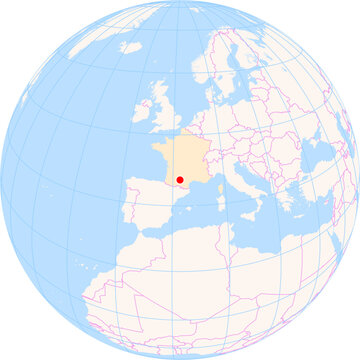Location Map of Toulouse&ndash;Blagnac Airport (Toulouse, Haute-Garonne, France). IATA-code: TLS. No labels at all.