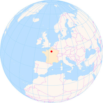 Location Map of Orly Airport (Paris, Val-De-Marne, France). IATA-code: ORY. No labels at all.