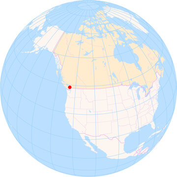 Location Map of Vancouver Int. Airport (Vancouver, British Columbia, Canada). IATA-code: YVR. No labels at all.