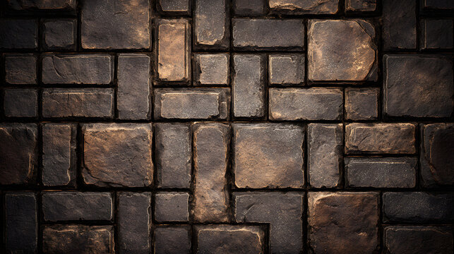 Ancient dungeon brick floor texture seamless repeatable for roguelike mobile game corridor backgrounds