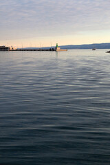 Fototapeta premium Beautiful sunset over the sea in Split, Croatia.