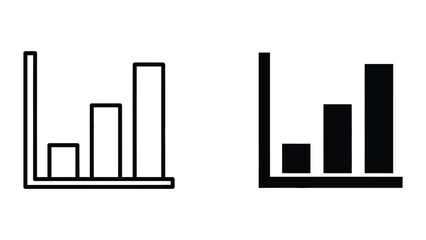 Obraz premium Bar graph icon set